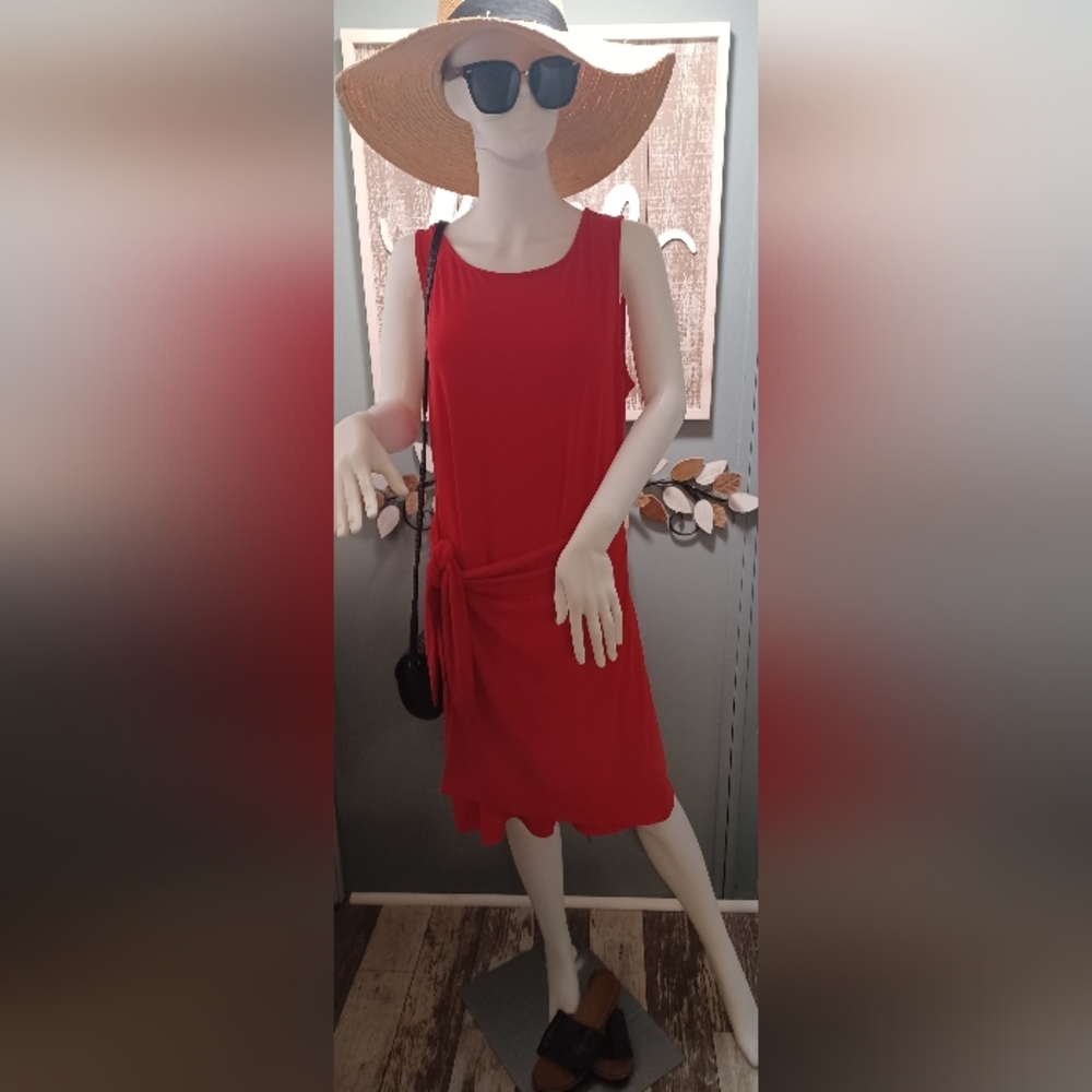 The Limited Vibrant Red Midi Dress
